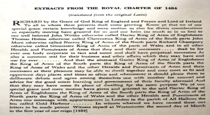 College of Arms letter